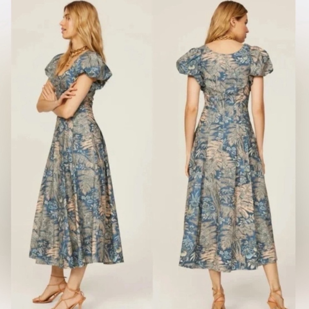 Ulla Johnson Malie Midi Dress in Paradise Lost Print